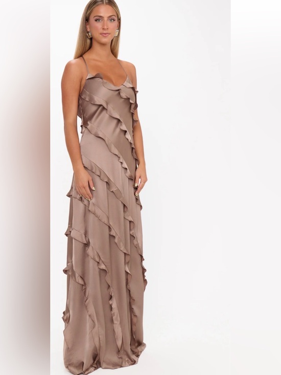 Show Me Your MuMu Dresses & Skirts - MUMU Weddings Ruffle Slip Maxi Dress - Women